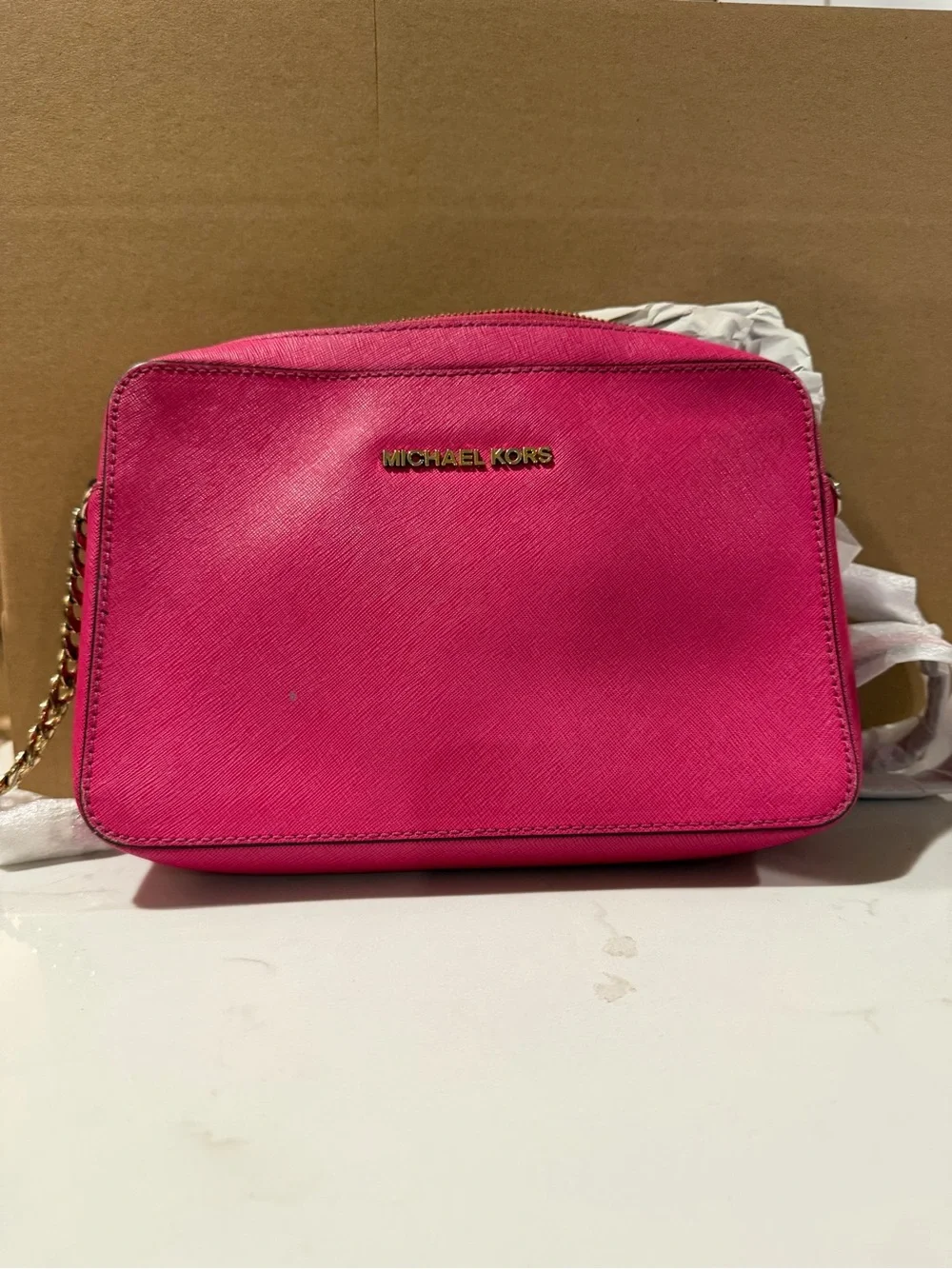 Michael Kors Women's Jet Set Item Crossbody Bag (Berry)